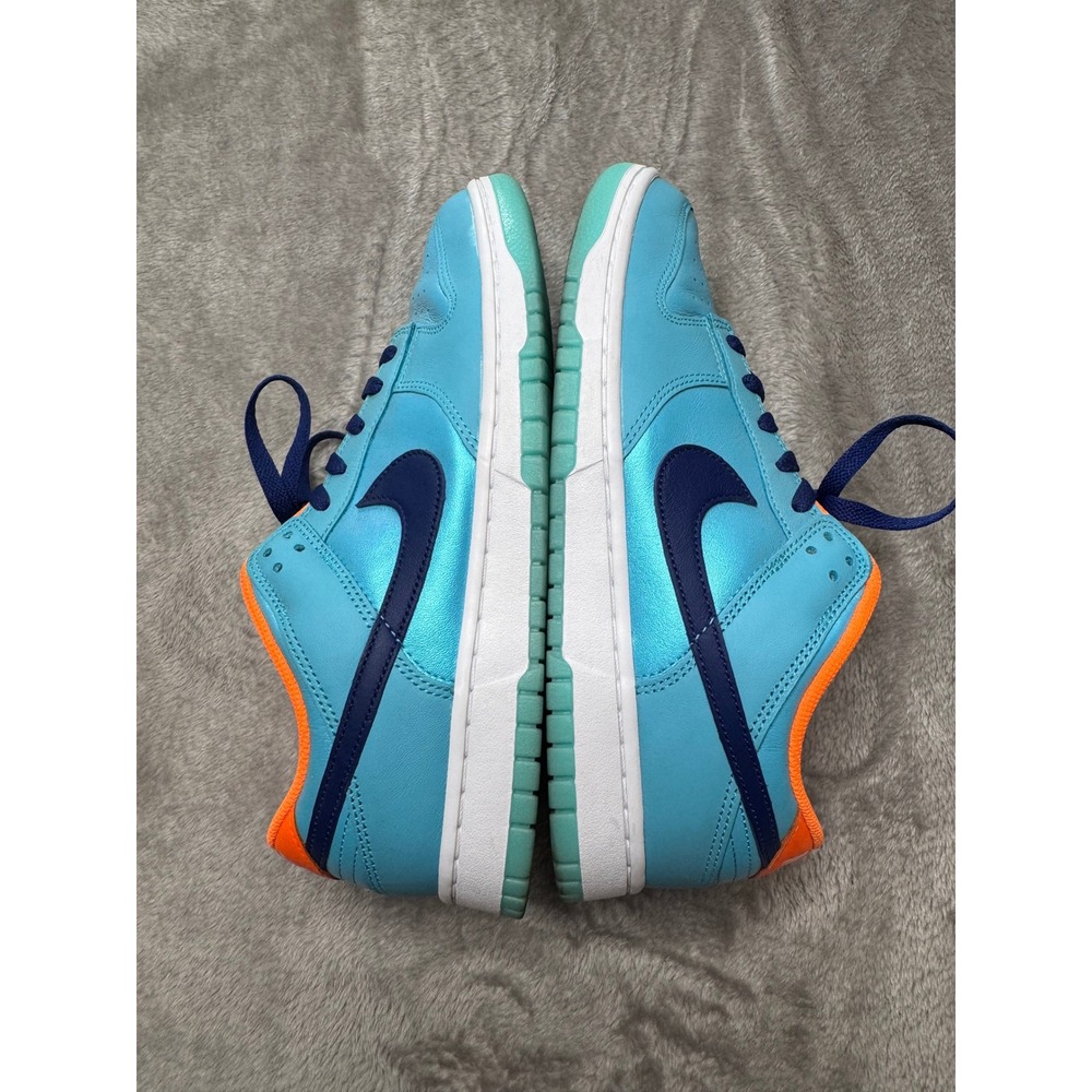 Nike Dunk Low SE Mens 10 Baltic Blue Total Orange Sneakers HQ1538-416 - Picture 5 of 7